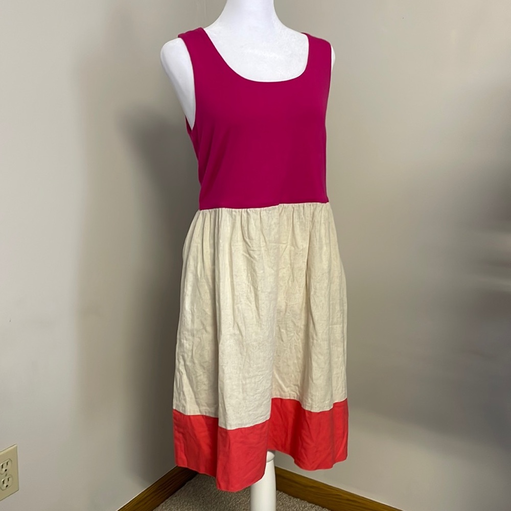 Madison Linen Color Block Dress